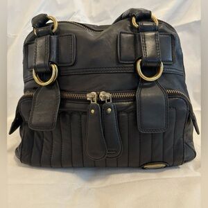 VTG Chloe Brown Quilted Leather Shoulder Bag